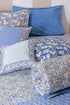 40s Cotton Pillow Cover in Floral Block Print